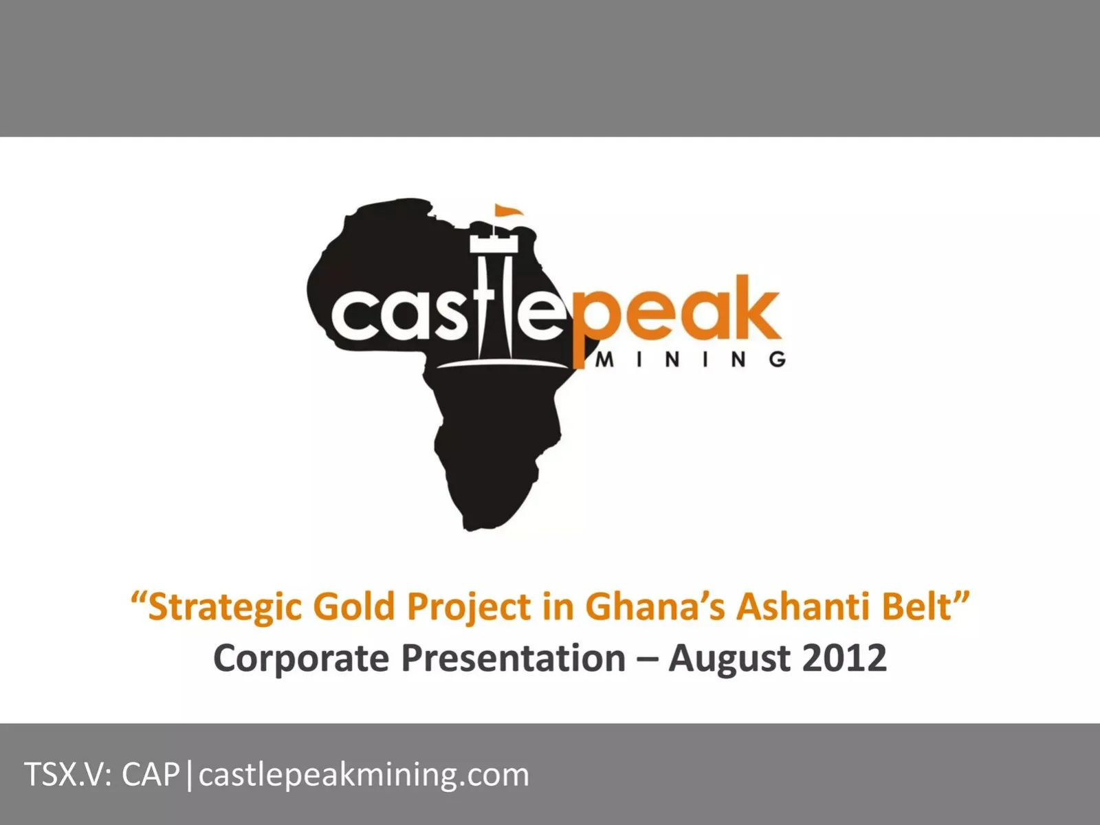 Castle Peak Mining Ltd. pitch deck slide