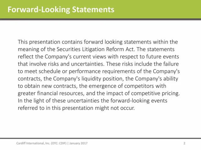 Disclaimer slide 2 from Cardiff International