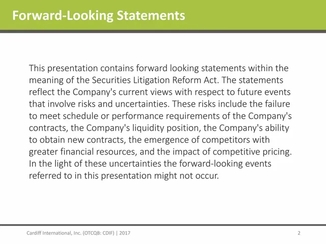 Disclaimer slide 2 from Cardiff International, Inc. (CDIF)