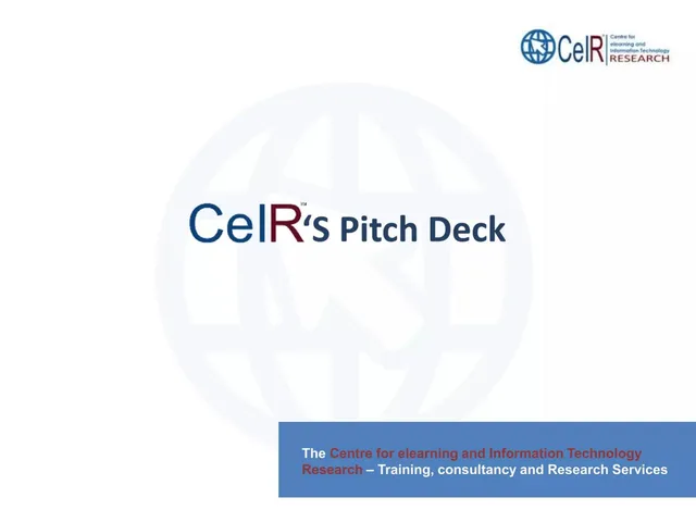 CeIR (Centre for elearning and Information Technology Research) pitch deck cover