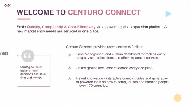 Product / solution slide 5 from Centuro Global