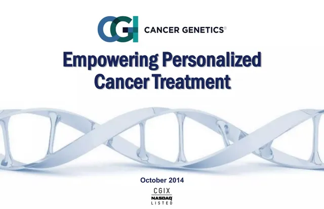 Cover slide 1 from Cancer Genetics (CGIX)