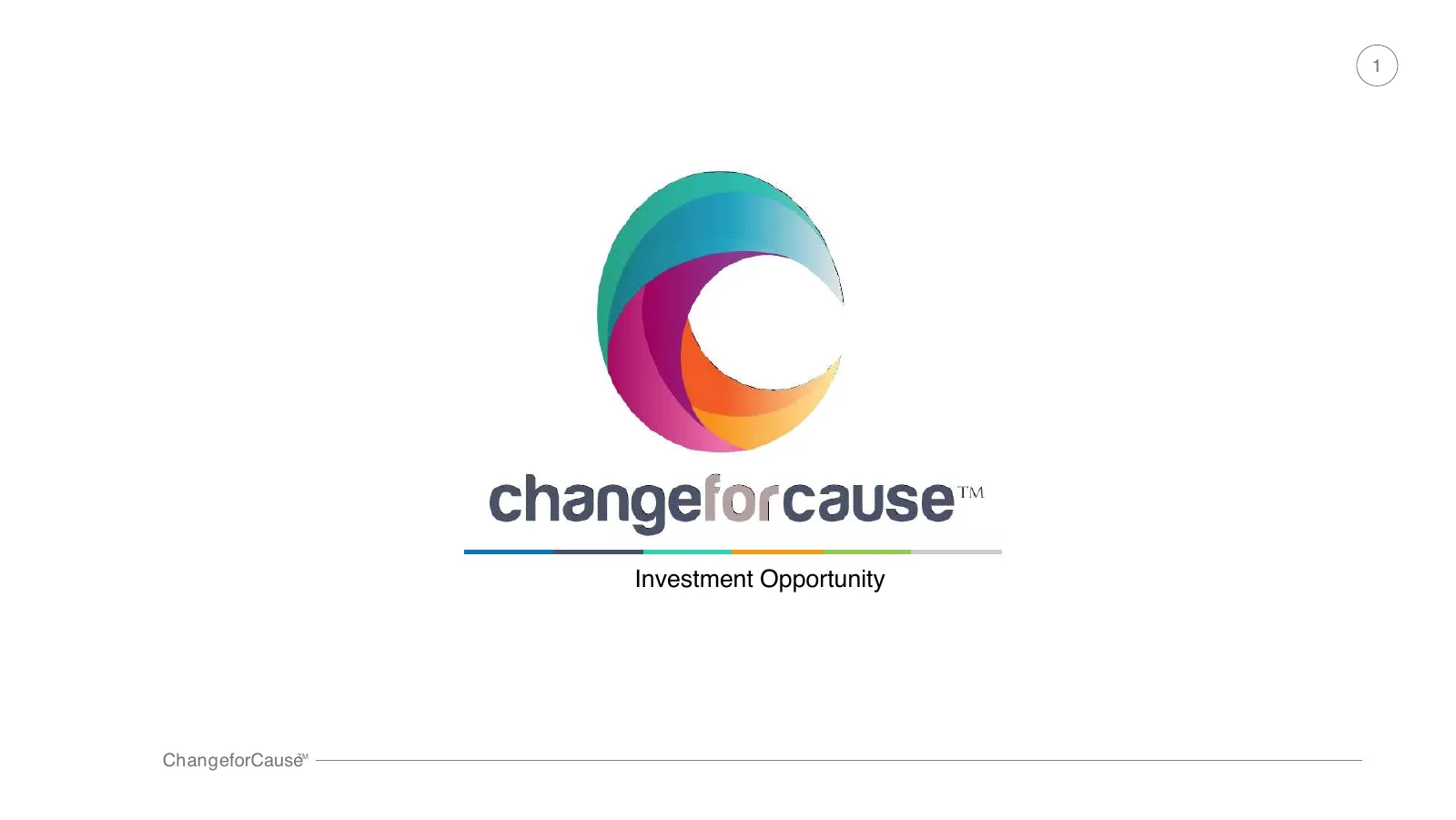 ChangeforCause pitch deck slide