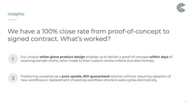 Traction slide 7 from Charta Health