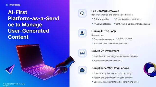 Product / solution slide 4 from Checkstep