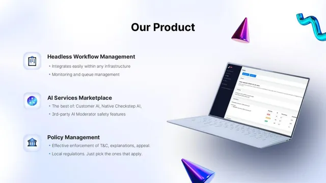Product / solution slide 5 from Checkstep