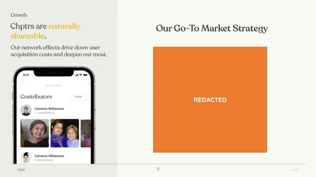 Go-to-market strategy slide 10 from Chptr
