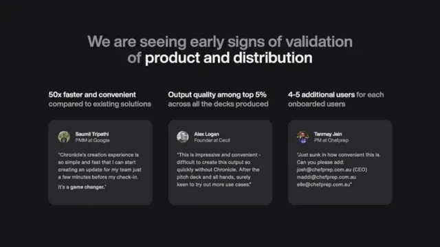 Reviews / testimonials / feedback slide 7 from Chronicle