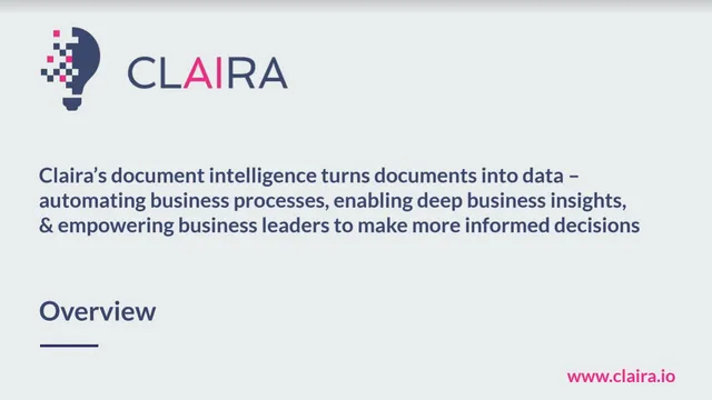 Cover slide 2 from Claira