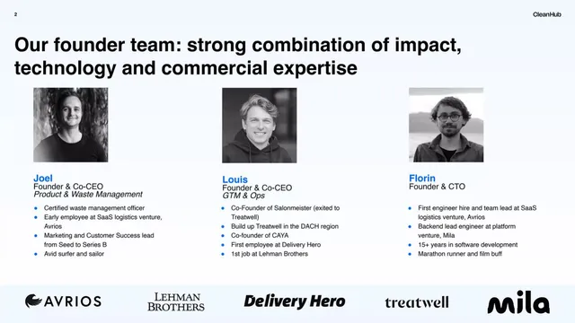 Team slide 2 from CleanHub