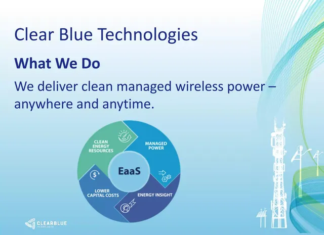 Product / solution slide 2 from Clear Blue Technologies International Inc.