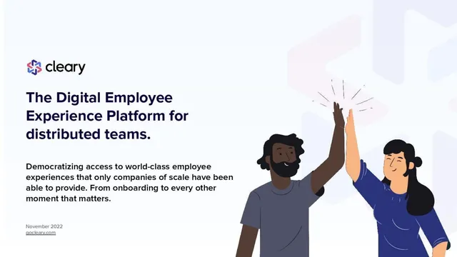 Cleary pitch deck cover