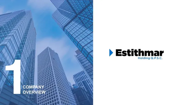 Company overview slide 4 from Estithmar Holding Q.P.S.C.