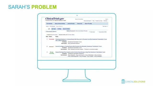 Problem slide 3 from ClinicalSolutions.io