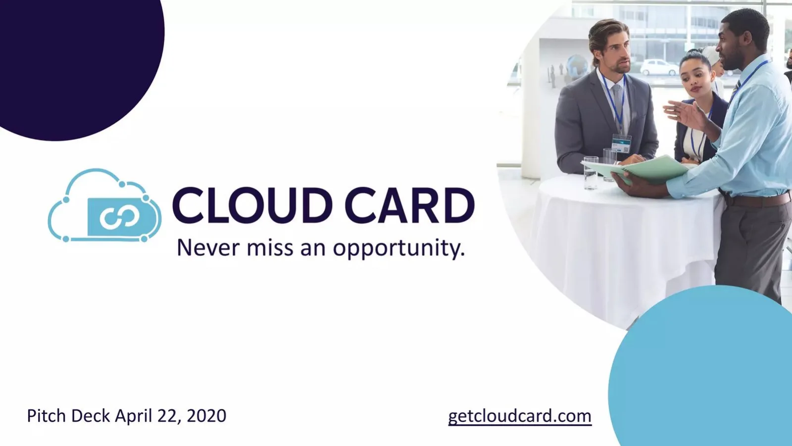 Cloud Card pitch deck slide