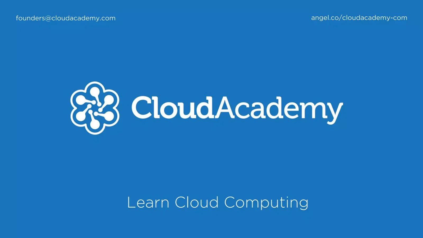 CloudAcademy pitch deck slide