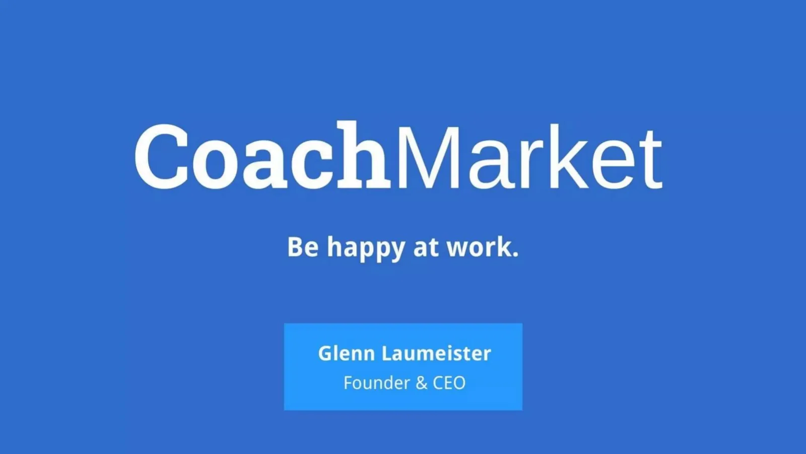 CoachMarket pitch deck slide