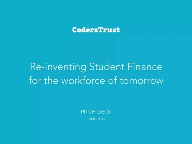 CodersTrust pitch deck cover