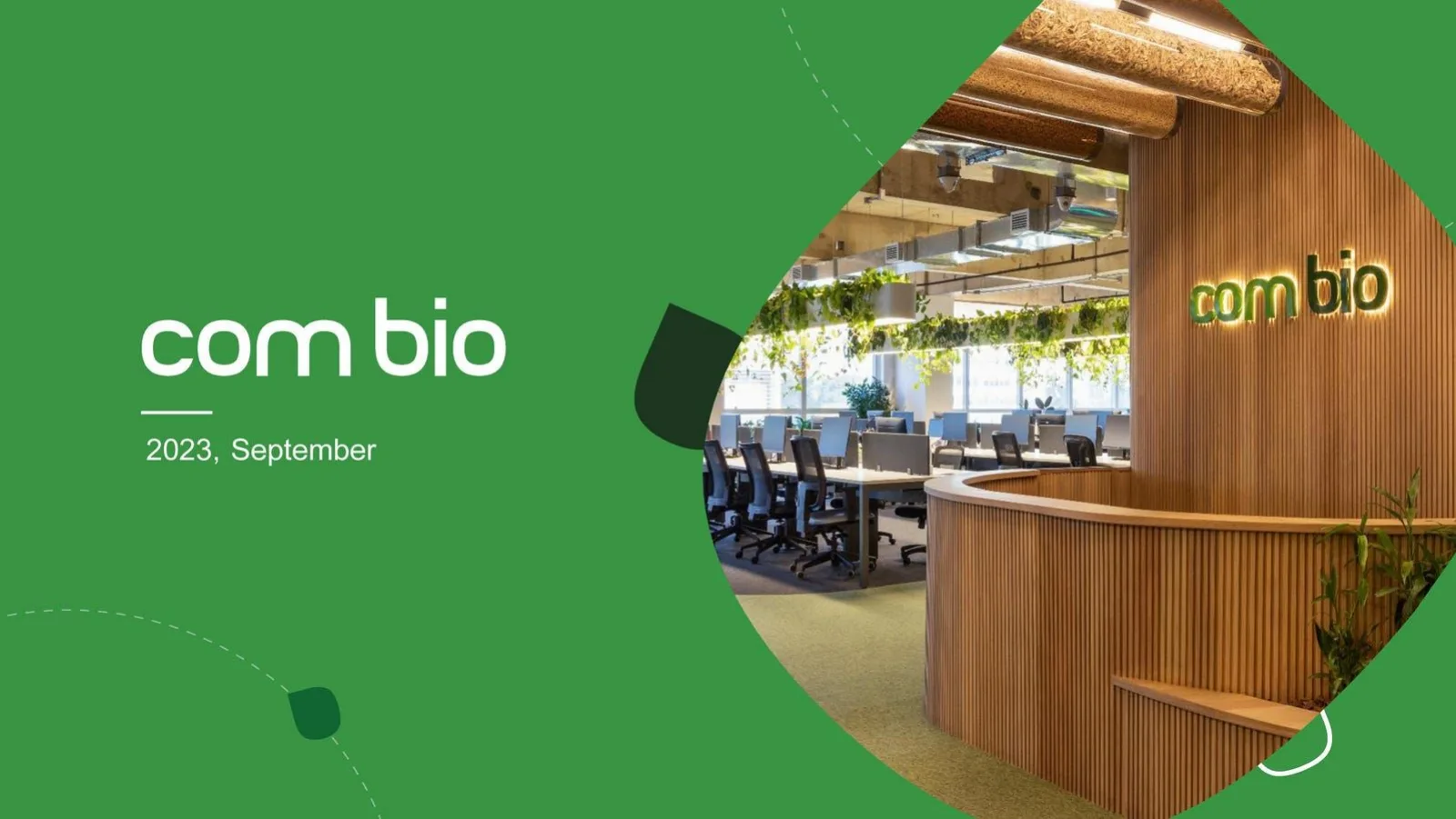 ComBio pitch deck slide