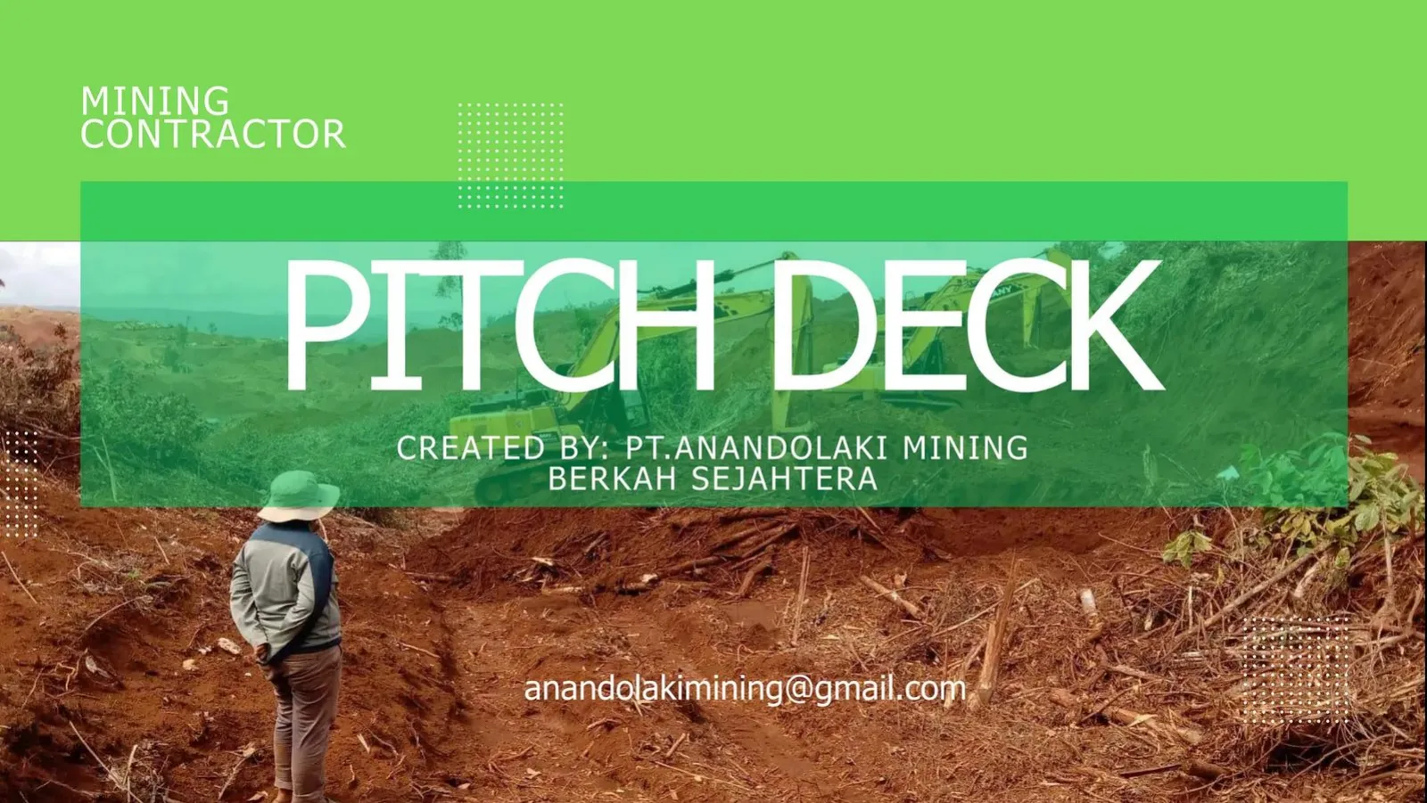 PT Anandolaki Mining Berkah Sejahtera pitch deck slide