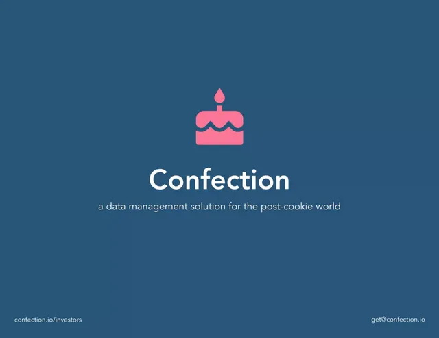 Confection pitch deck cover