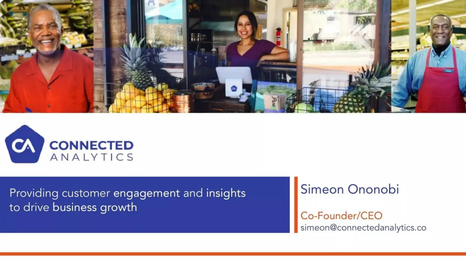 Connected Analytics (ThankUCash) pitch deck slide