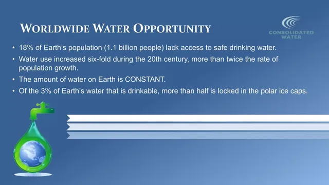 Problem slide 3 from Consolidated Water