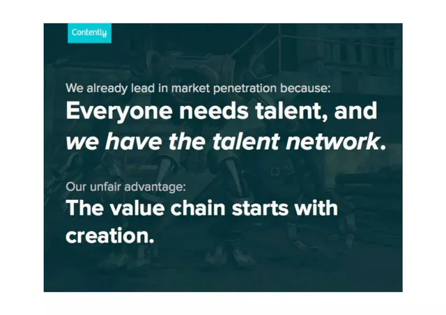 Competitors slide 12 from Contently