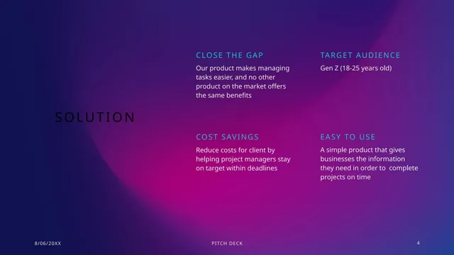 Product / solution slide 4 from Contoso