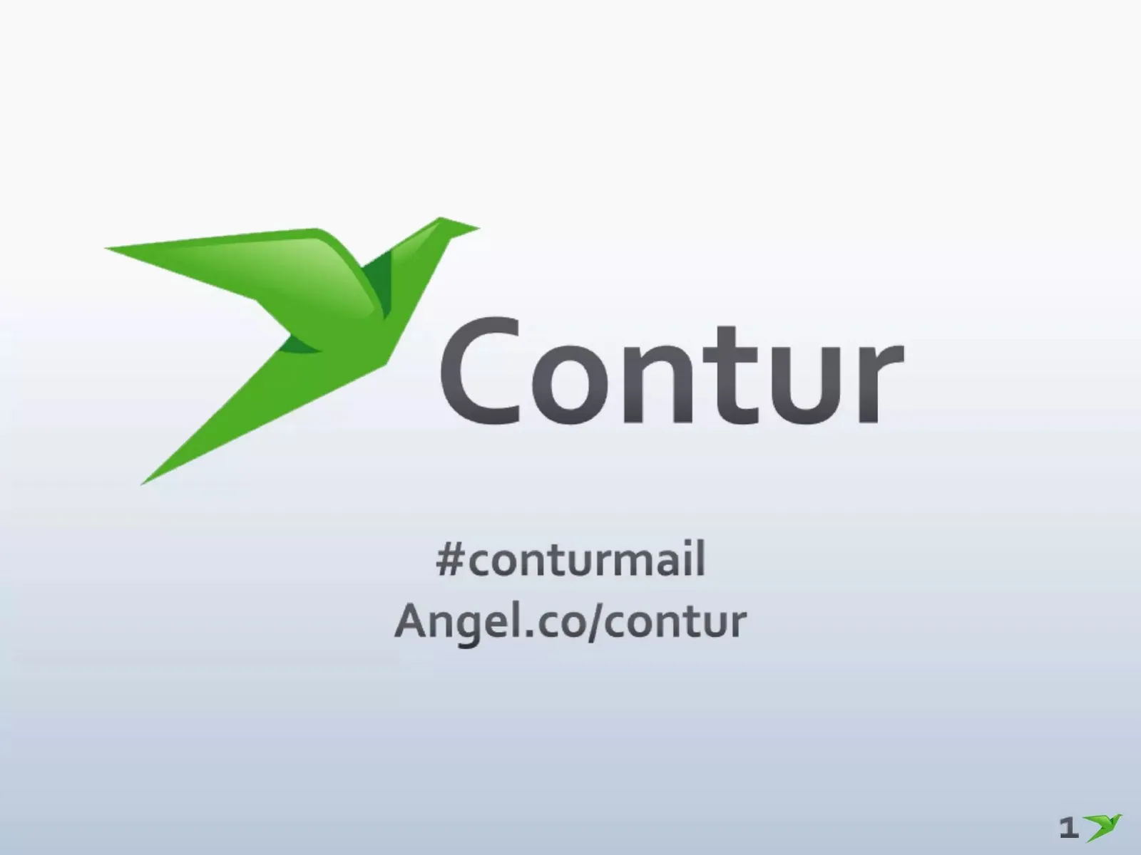 Contur pitch deck slide