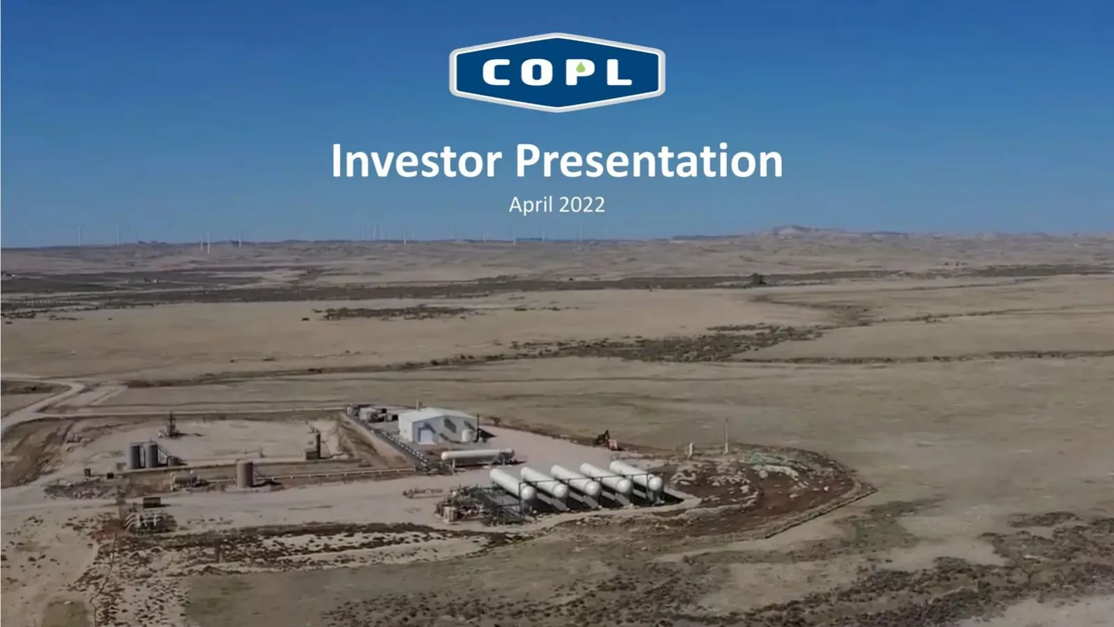 Canadian Overseas Petroleum Limited (COPL) pitch deck slide