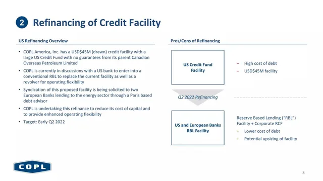 Financials slide 8 from Canadian Overseas Petroleum Limited (COPL)