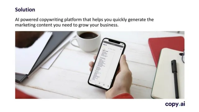 Product / solution slide 3 from Copy.AI