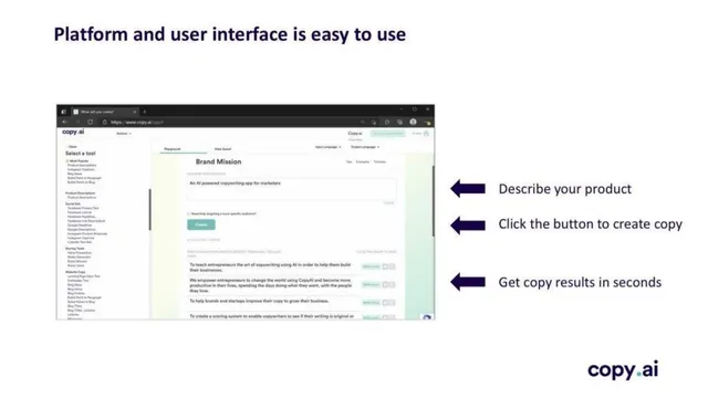 Product / solution slide 7 from Copy.AI