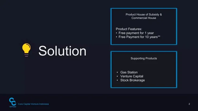 Product / solution slide 3 from Core Capital Venture Indonesia