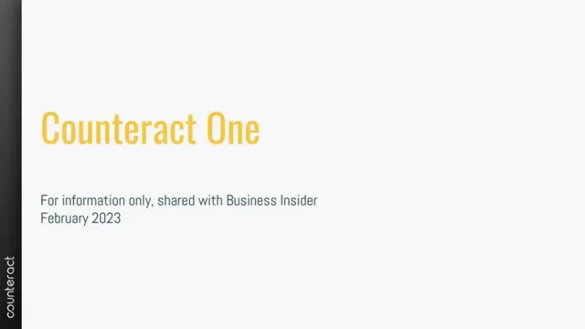 Counteract pitch deck cover