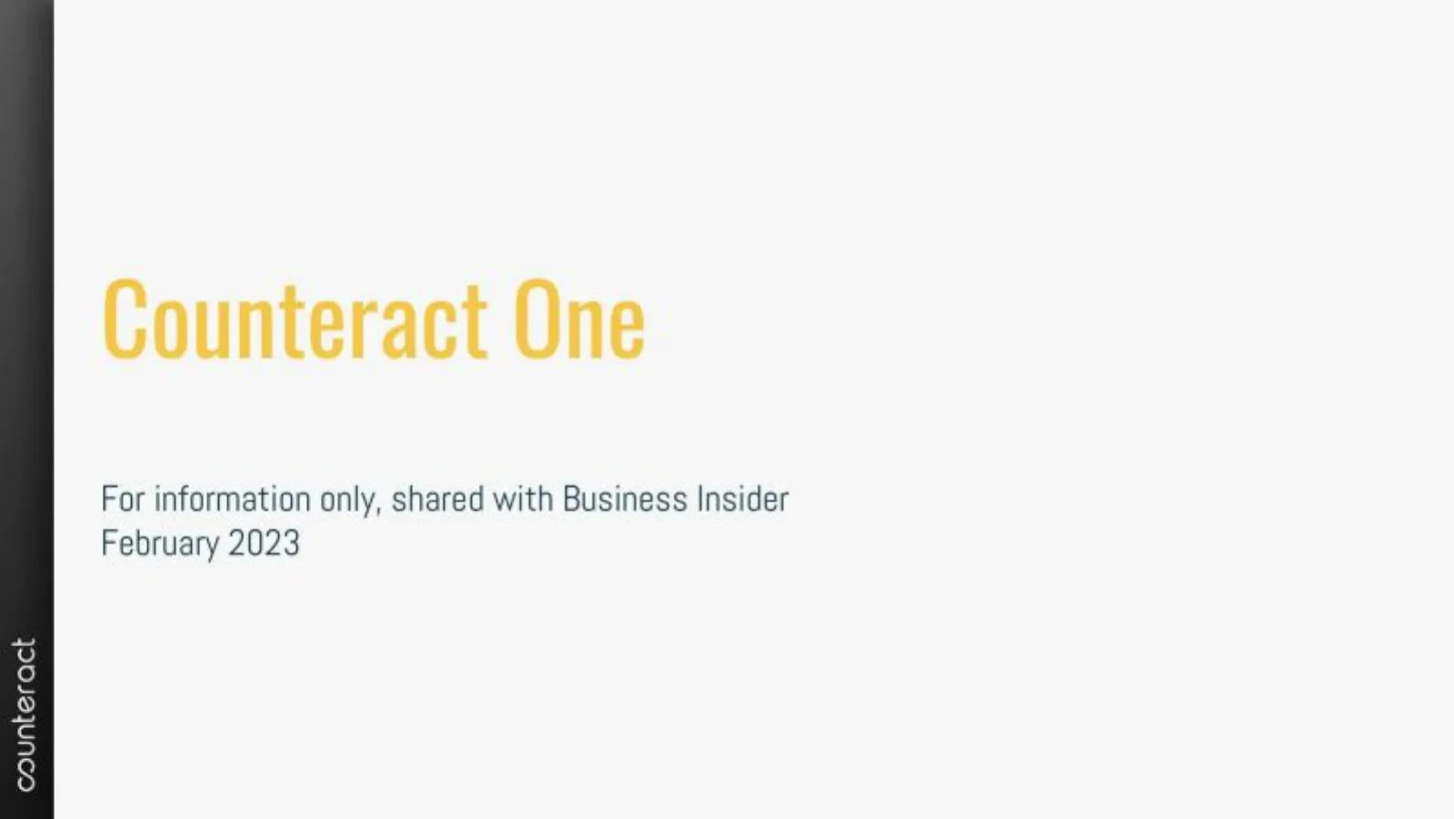 Counteract pitch deck slide