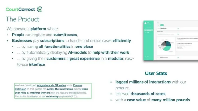 Product / solution slide 4 from CourtCorrect