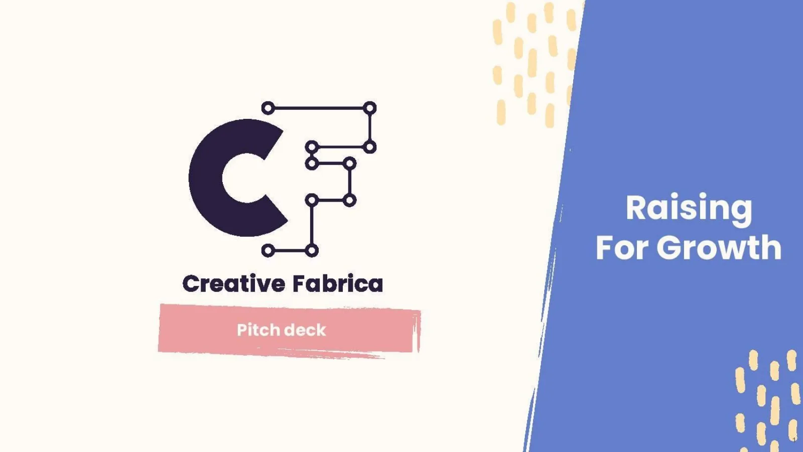 Creative Fabrica pitch deck slide