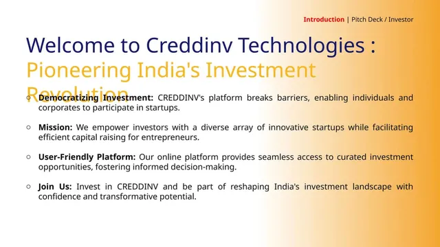 Product / solution slide 3 from Creddinv Technologies