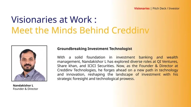 Team slide 5 from Creddinv Technologies