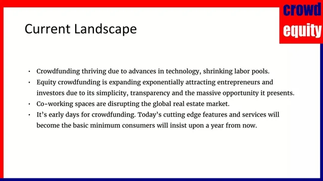Why now slide 6 from Crowd Equity Capital LLC