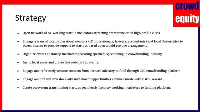 Go-to-market strategy slide 8 from Crowd Equity Capital LLC
