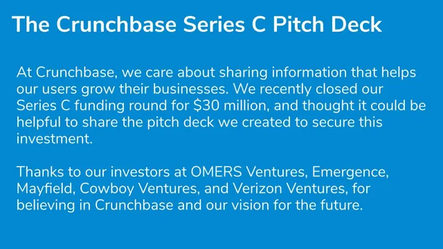 Crunchbase pitch deck cover