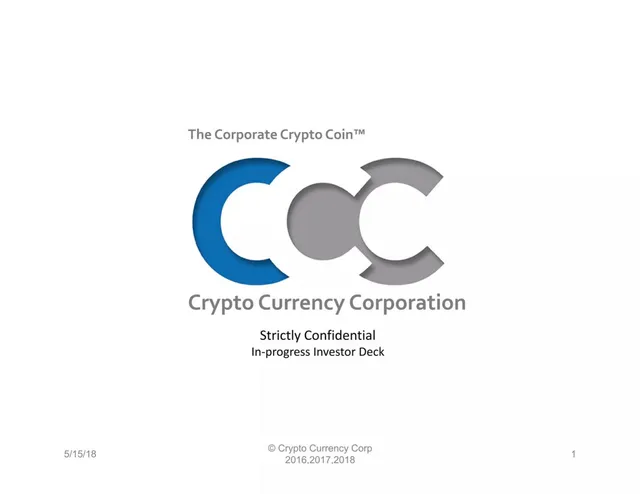 Crypto Currency Corporation pitch deck cover