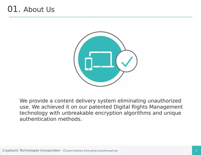 Product / solution slide 2 from Cryptsonic