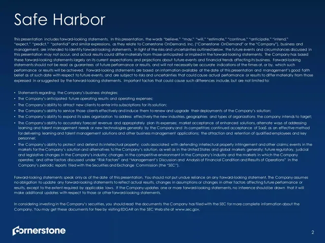 Disclaimer slide 2 from Cornerstone OnDemand (CSOD)