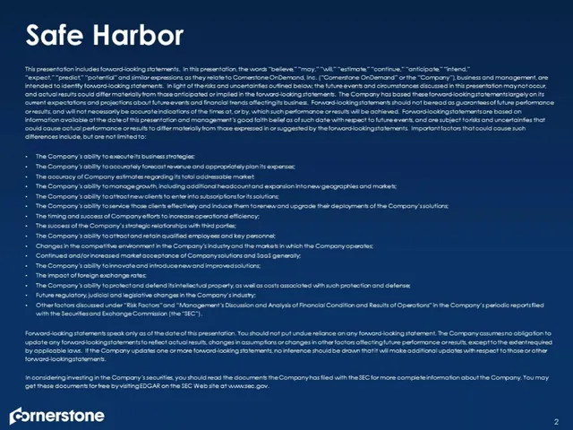 Disclaimer slide 2 from Cornerstone OnDemand (CSOD)