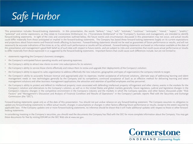 Disclaimer slide 2 from CSOD
