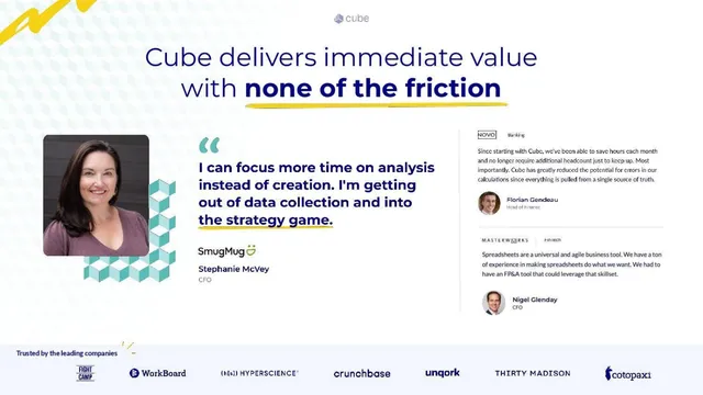 Reviews / testimonials / feedback slide 12 from Cube